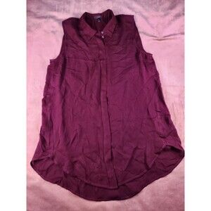 J.Crew size S eggplant color 100% Silk Sleeveless Blouse
